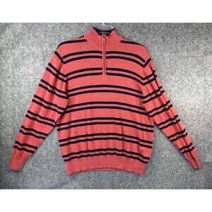 Andrew Carrington Legend Sweater Men's Sz M Mock Neck 1/4 Zip Cashmere Blend